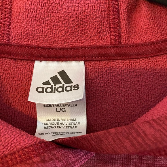 Red Adidas hoodie - Picture 3 of 4